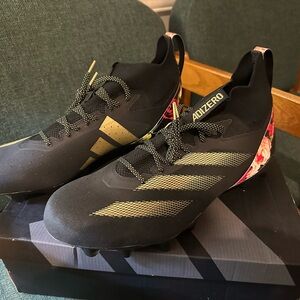 Adidas Adizero Black with Gold and Floral Accents (NEW)
